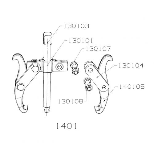 EXTRACTOR REVERSIBLE FORZA SERIE 1400 DE 2 PATAS